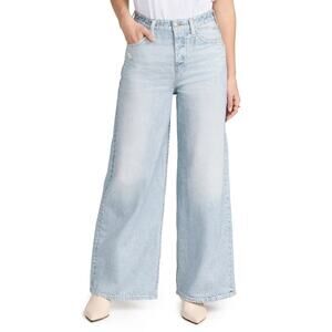 rag & bone Sofie Miramar Sweatpant Ankle Faux Wide Leg Jeans Light Distressed 25